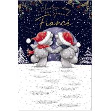 Special Fiance Bears Me to You Bear Handmade Christmas Card Image Preview